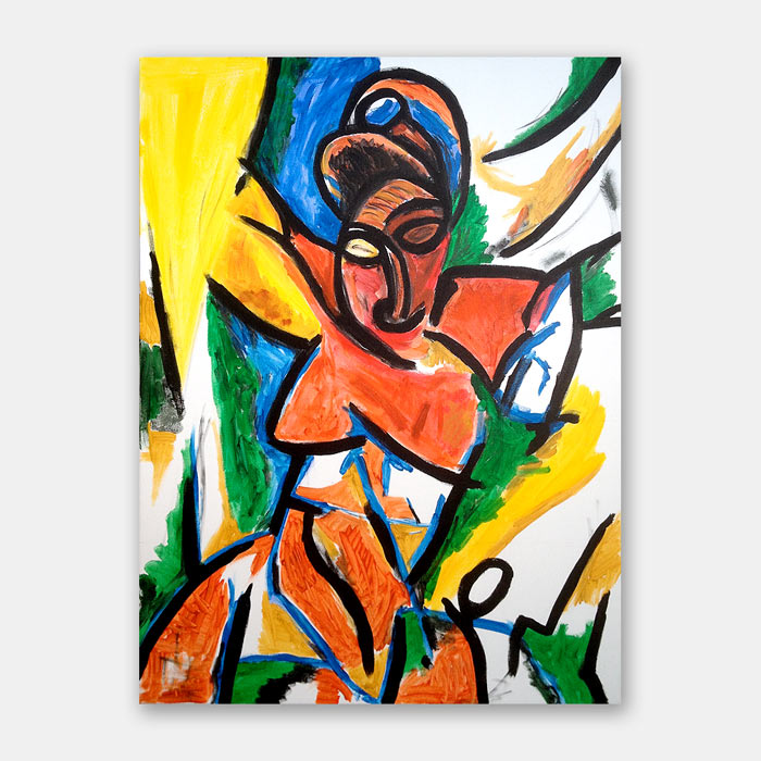 original acrylic on canvas painting by artist Mark McKinney, based on a Picasso painting