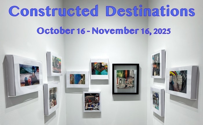 Constructed Destinations, an exhibition of photo collages at McKinney Arts