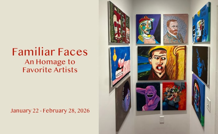 an exhibition of homage paintings at McKinney Arts