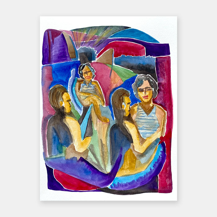 watercolor painting on paper by Mark McKinney