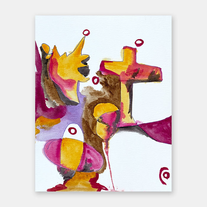 watercolor painting on paper by Mark McKinney
